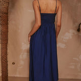 Runaway the Label Kelani Luxe Navy Maxi Dress