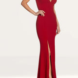 Dress The Population Sandra Maxi Dress in Garnet