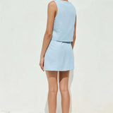 Seven Wonders Stella Mini Skirt in Sky Blue