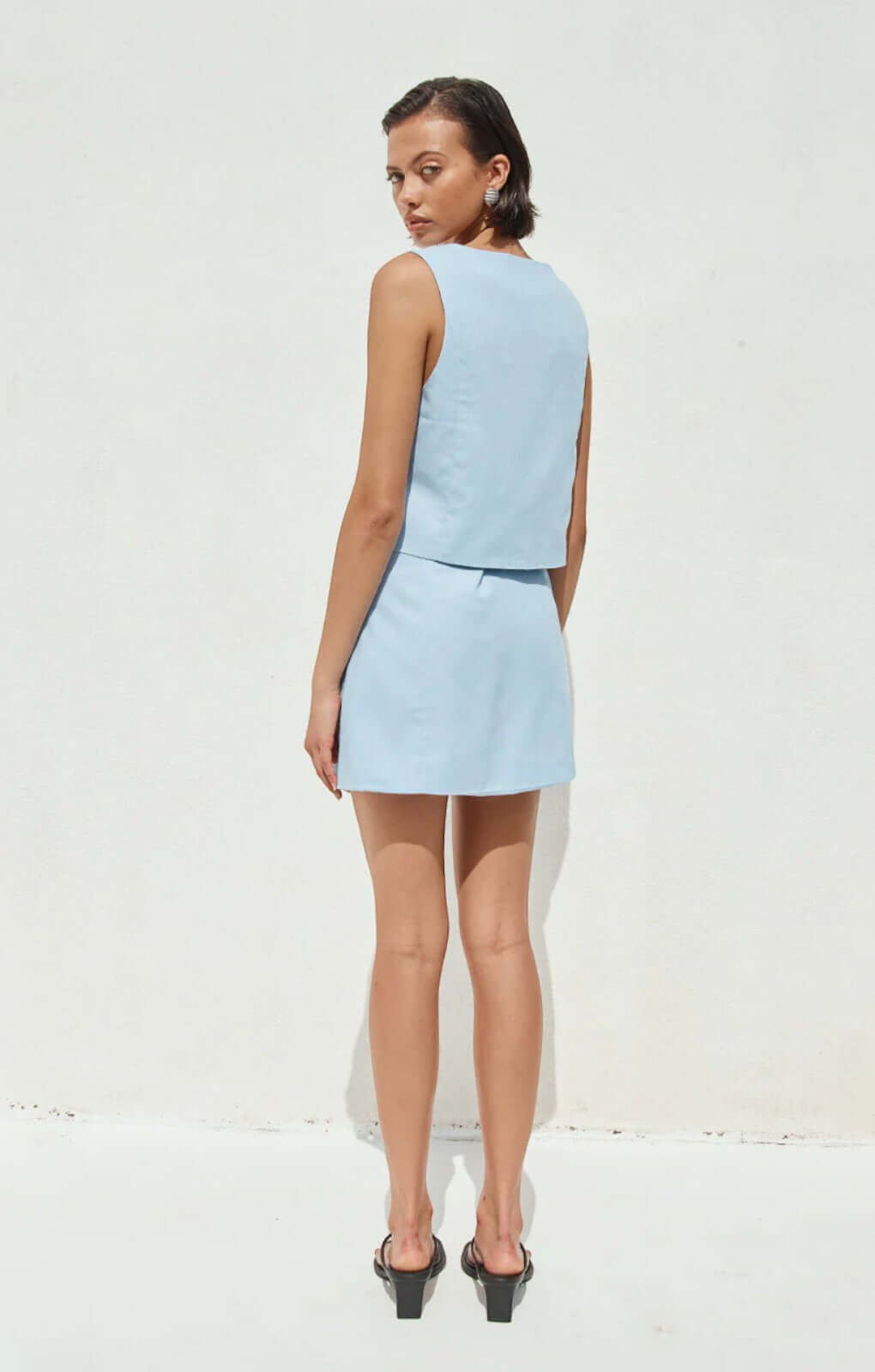 Seven Wonders Stella Mini Skirt in Sky Blue