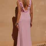 Runaway The Label Suzannah Pale Pink Maxi Dress