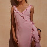Runaway The Label Suzannah Pale Pink Maxi Dress