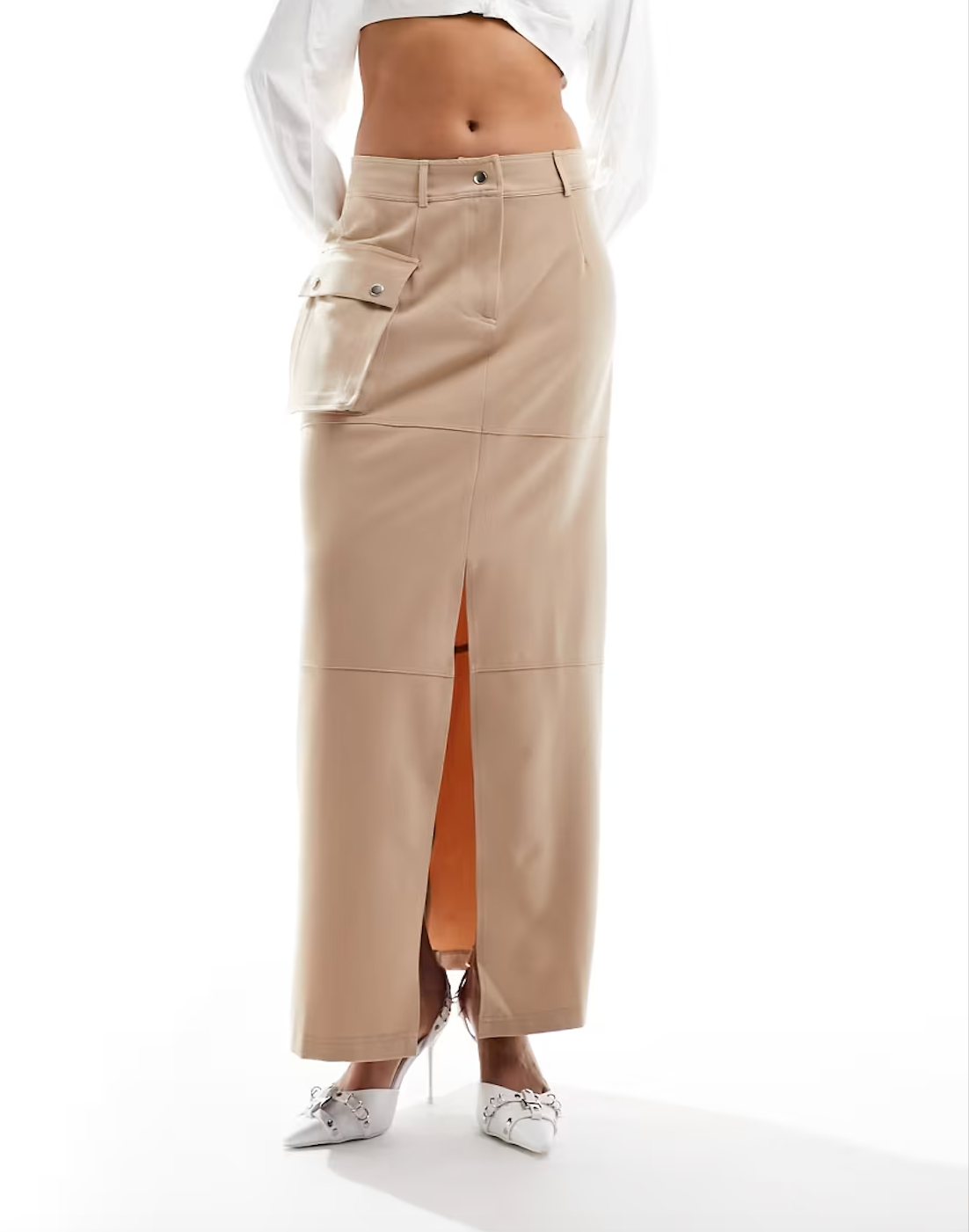 Asos Midi Skirt With Pockets 8x8 Rent ASOS DESIGN Utility Maxi