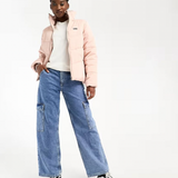 Vans Foundry Puffer Mte Jacket In Rose Smoke Pink