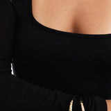 Ebay Only  Miss Selfridge Petite Long Sleeve Scoop Neck Maxi Dress In Black UK 6 – tops by Miss Selfridge, available to rent from Hirestreet