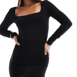 Ebay Only  Miss Selfridge Petite Long Sleeve Scoop Neck Maxi Dress In Black UK 6 – tops by Miss Selfridge, available to rent from Hirestreet