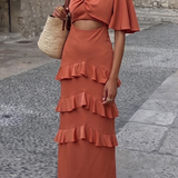 Pretty Lavish Romilly Terracotta Maxi Dress