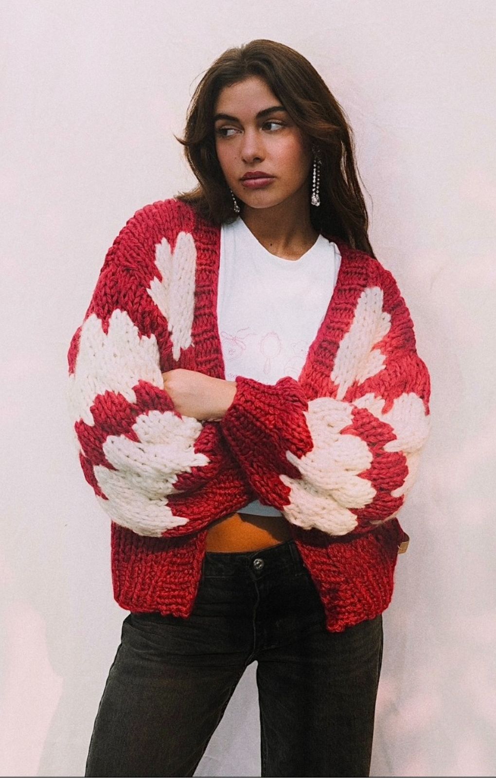 Kiwi & Co Candy Cane Kisses Cardigan
