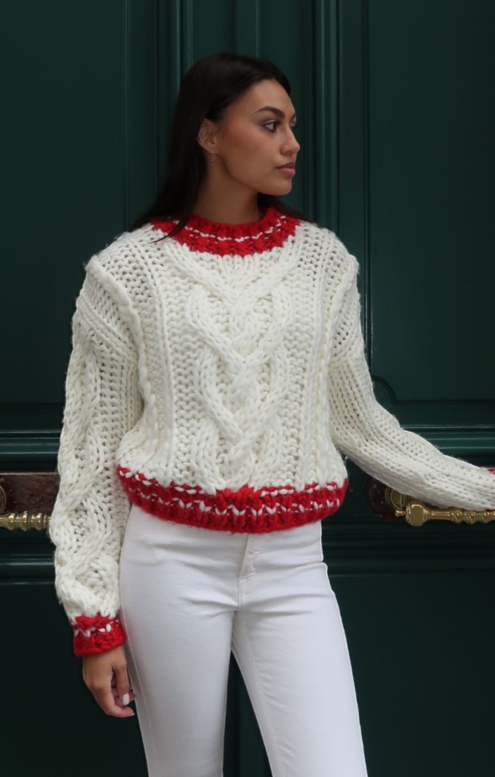 Kiwi & Co Red Velvet Pleated Jumper