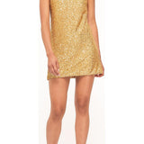 Harmur Sequin Gold Mini Shift Dress