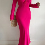 Runaway The Label Diseree Fuschia Midi Dress