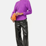 Jigsaw Silk Front Ruched Waist Top Pink