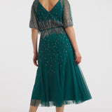 Simply Be Joanna Hope Deep Green Sequin Maxi Dress