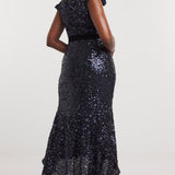 Simply Be Joanna Hope Deep Navy Sequin Maxi Dress