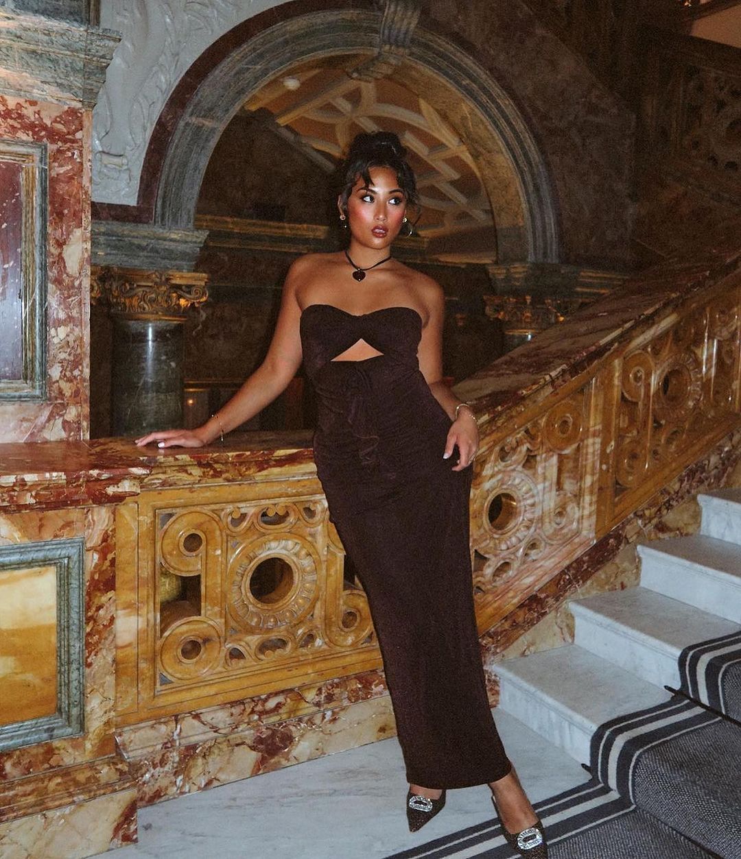 Rent Amy Lynn Tia Brown Strapless Maxi Dress | Hirestreet Rent Amy Lynn Tia Brown Strapless Maxi Dress | Hirestreet