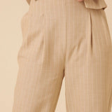 Nobody's Child Cream Pinstripe Tailored Trousers