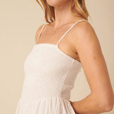Nobody's Child Stone Ruched Drop Waist Imogen Midi Dress
