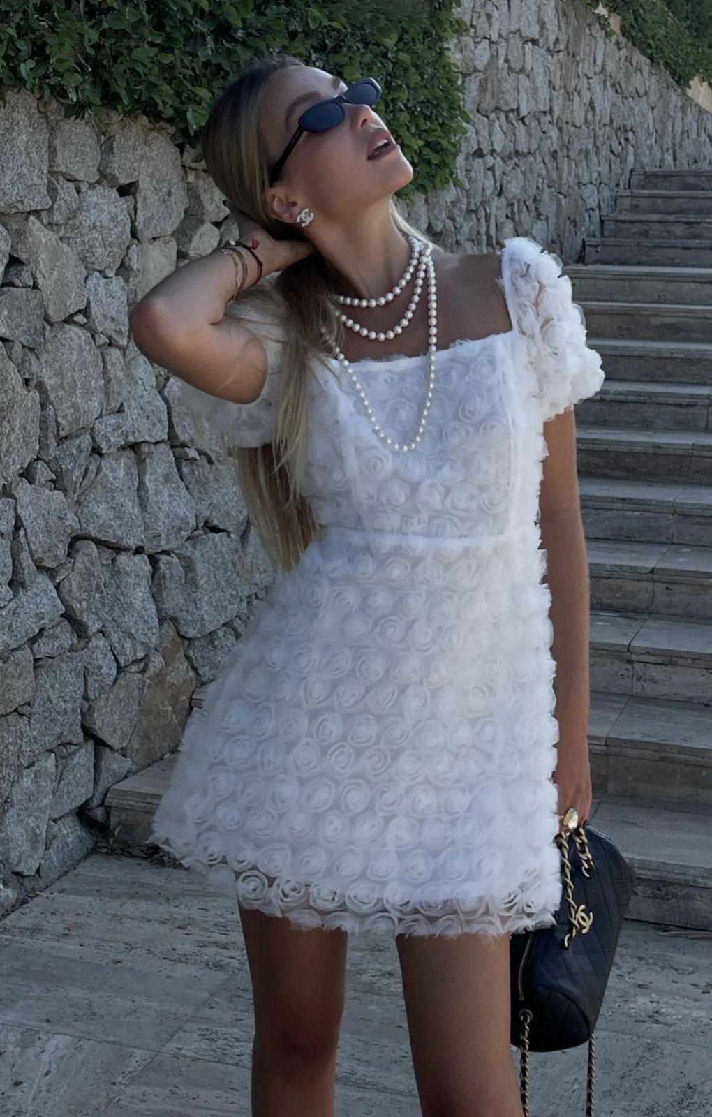 Mini white summer dress shop