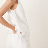 Nobody's Child White Denim Broderie Shorts