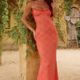Runaway The Label Tasmin Coral Maxi Dress