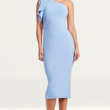 Dress The Population Tiffany One Shoulder Sky Midi Dress