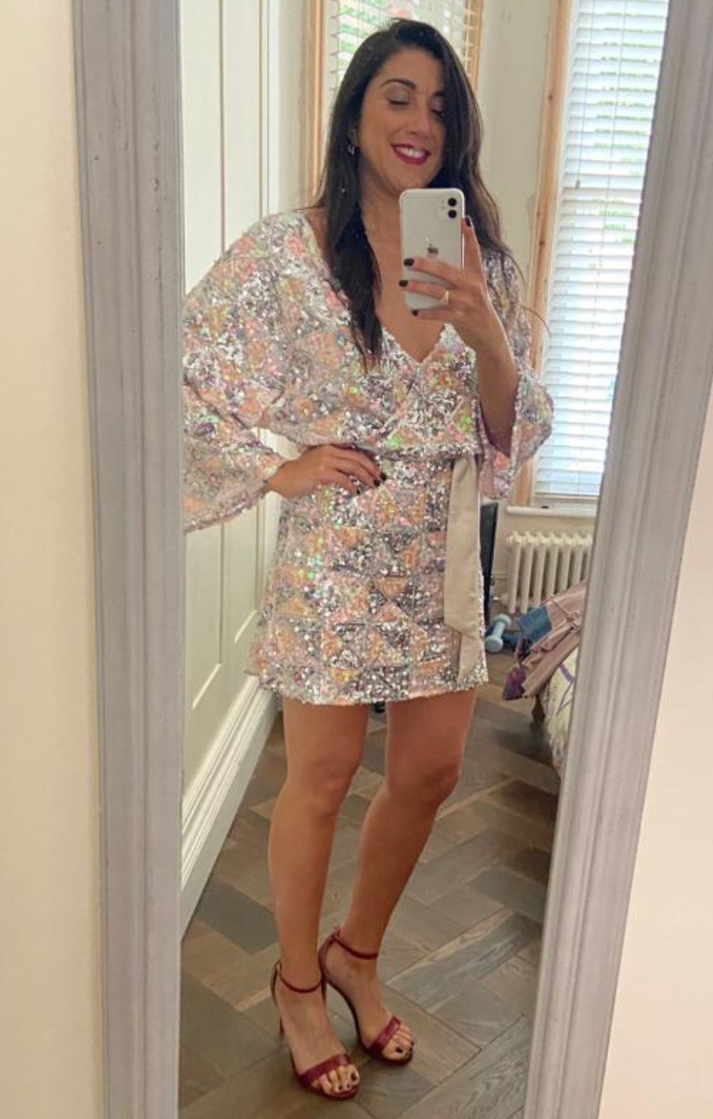 Winona Zircon V Neck Mini Dress