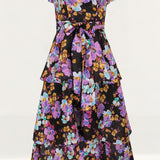 Talulah Evolet Floral Tiered Midi Dress