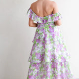 Talulah Evolet Purple Green Midi Dress