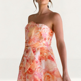 Talulah Camellia Rosetta Coral Print Mini Dress