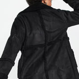 Threadbare Tall Harp Bonded Coat with Borg Detail in Black – coats & jackets by Threadbare, available to rent from Hirestreet