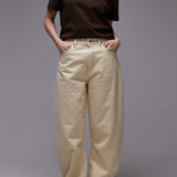 Topshop Barrel Mid Rise Jean in Buttermilk