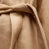 Topshop Belted Long Line Coat in Buttermilk