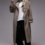 Topshop Chuck On Coat in Taupe