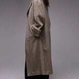 Topshop Chuck On Coat in Taupe