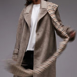 Topshop Chuck On Coat in Taupe