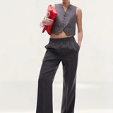 Topshop Slim Fit Tailored Waistcoat In Grey