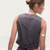 Topshop Slim Fit Tailored Waistcoat In Grey