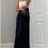 Topshop Colour Block Sarong Bandeau Maxi Dress In Ivory And Black