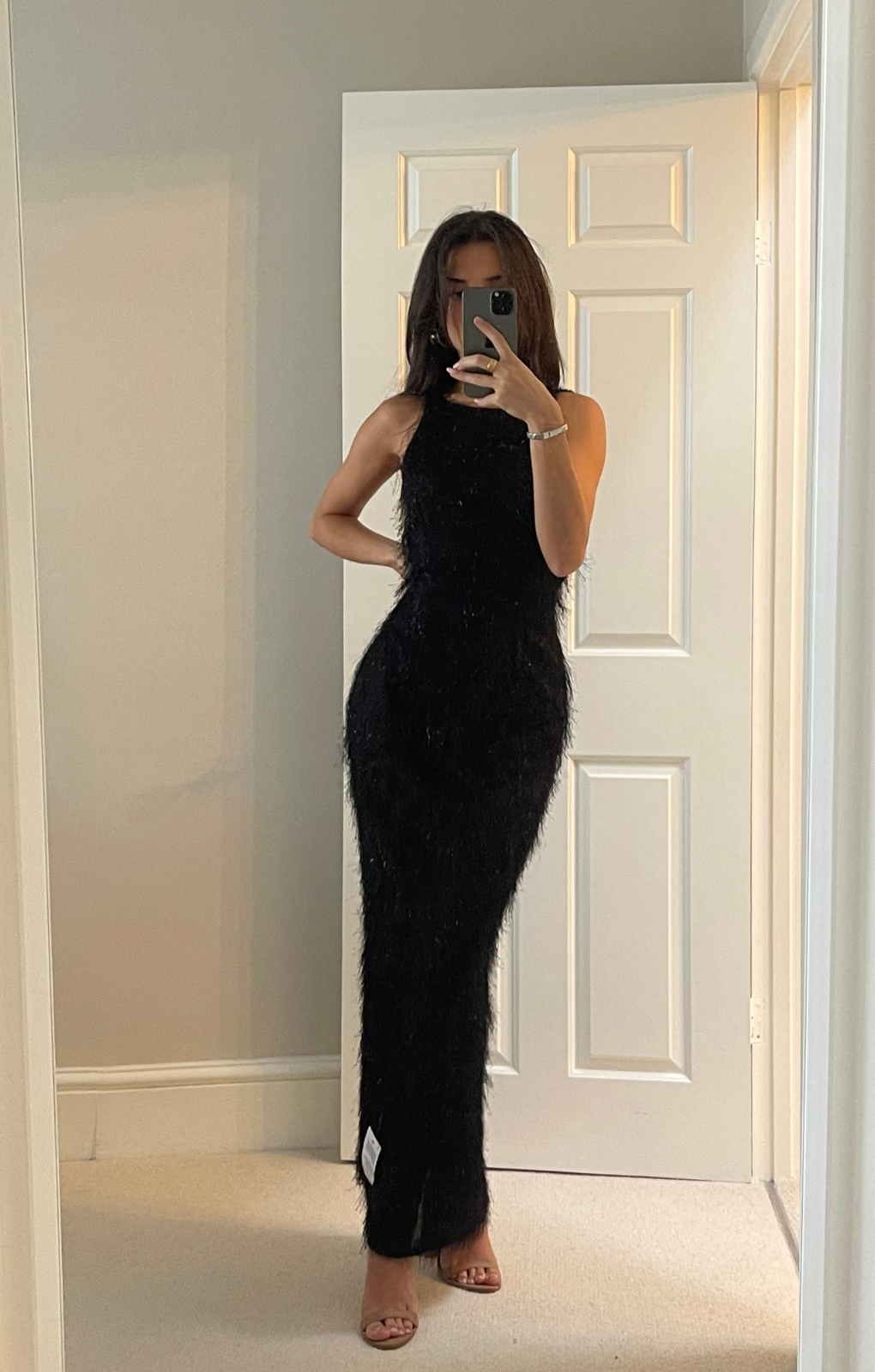 Rent Topshop Textured Tassel Open Back Midi Dress In Black | Hirestreet Rent Topshop Textured Tassel Open Back Midi Dress In Black | Hirestreet