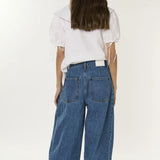 Glamorous True Blue Wide Leg Barrel Denim Jeans