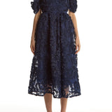 True Decadence Amelia Bardot Bust Cup Midi Dress - Light Navy