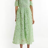 True Decadence Amelia Bardot Bust Cup Midi Dress - Sage Green