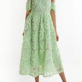 True Decadence Amelia Bardot Bust Cup Midi Dress - Sage Green