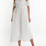 True Decadence Amelia Bardot Bust Cup Midi Dress - White