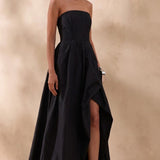 True Decadence Emma Hi-Low Hem Maxi Dress - Black