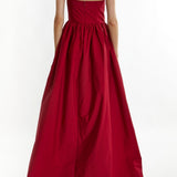 True Decadence Emma Hi-Low Hem Maxi Dress - Burgundy