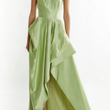 True Decadence Emma Hi-Low Hem Maxi Dress - Soft Green
