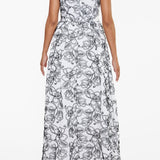 True Decadence Katherine Corded Flower High-Low Maxi-Dress - White