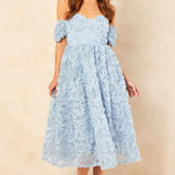 True Decadence Amelia Blue Bustier Midi Dress