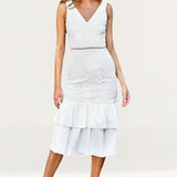 TwoSisters The Label Izzy White Midi Dress